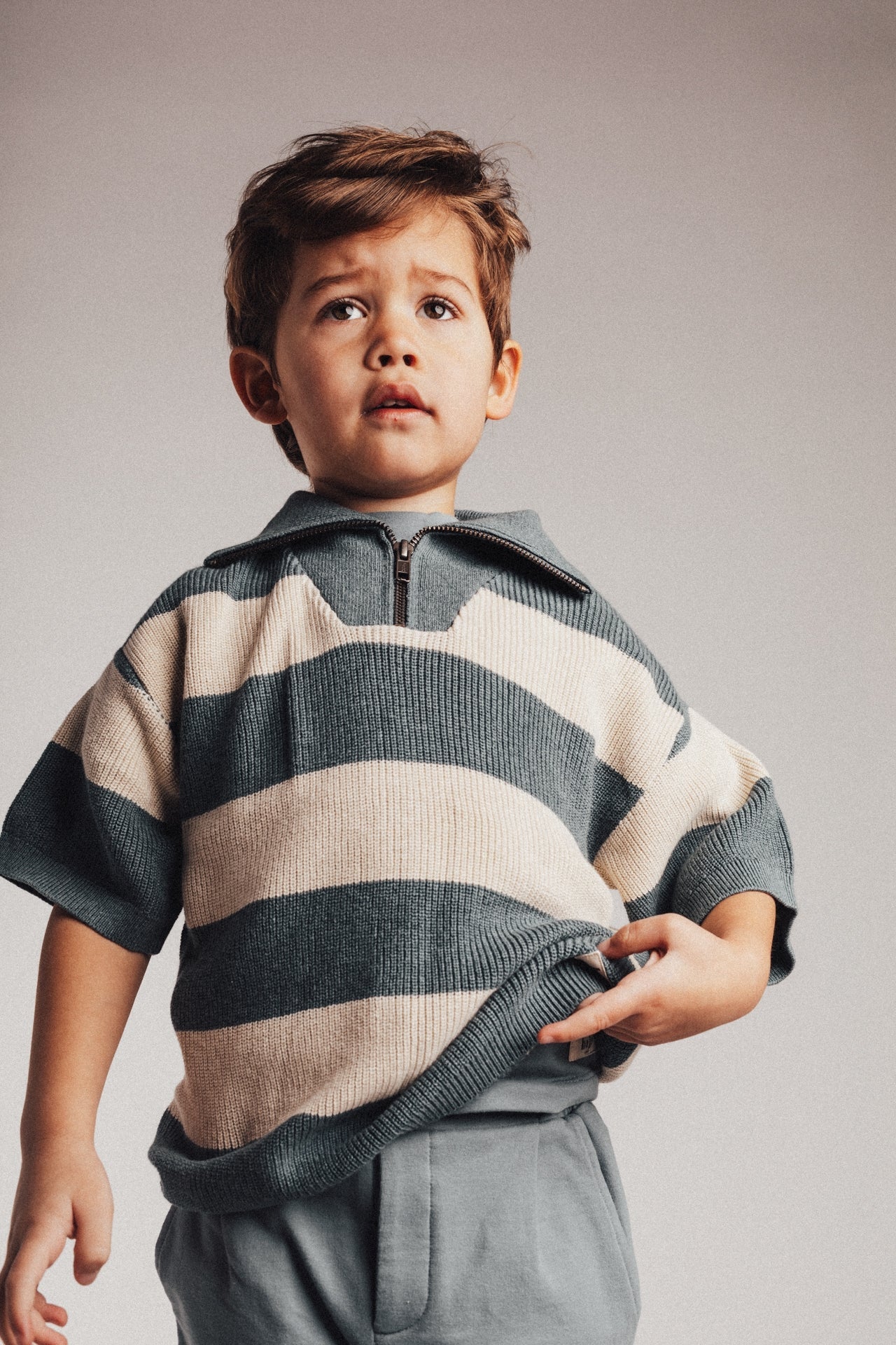 Baje Studio - trui Fao | Blue ocean stripe
