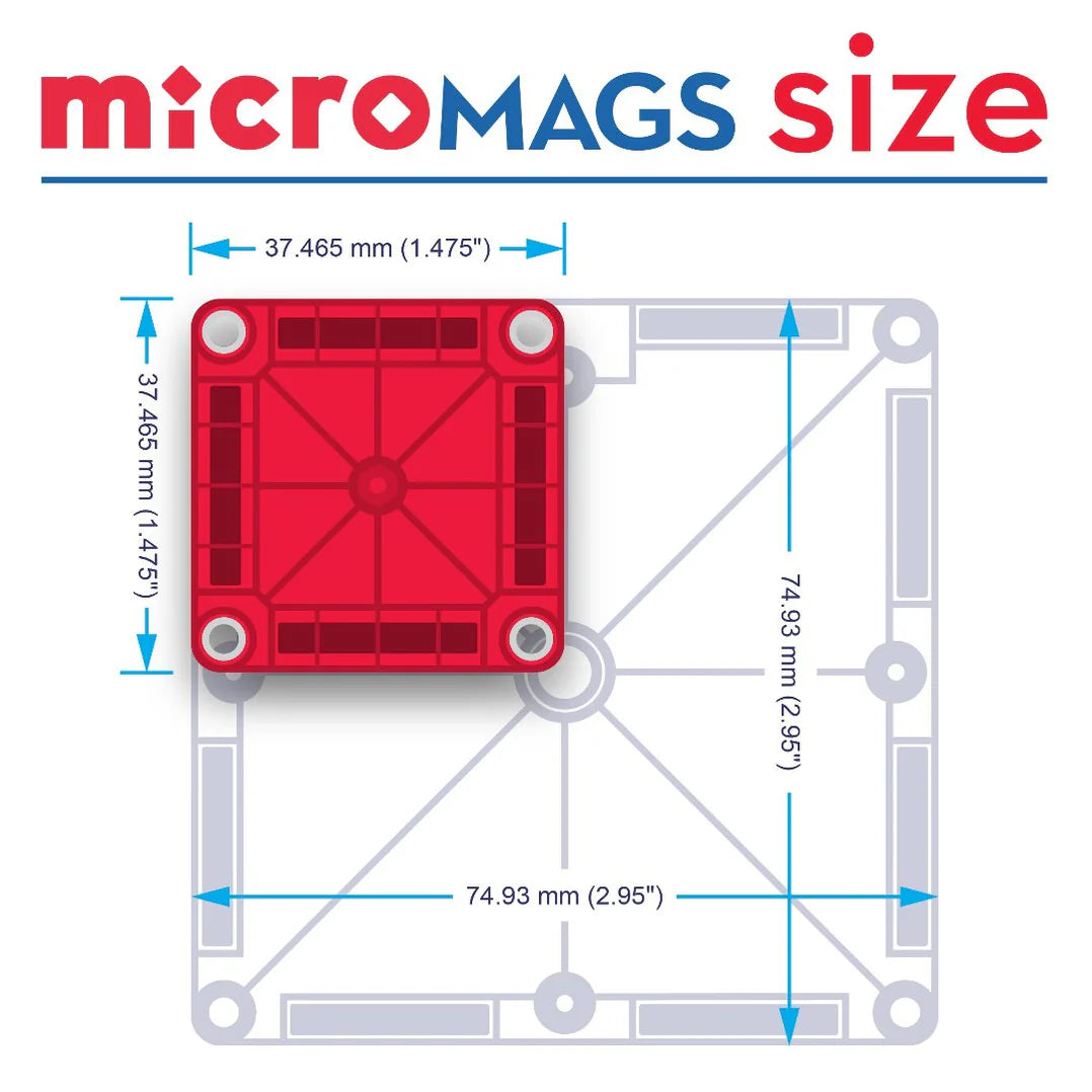 MAGNA-TILES® Micro Mags Travel - Set van 26 stuks