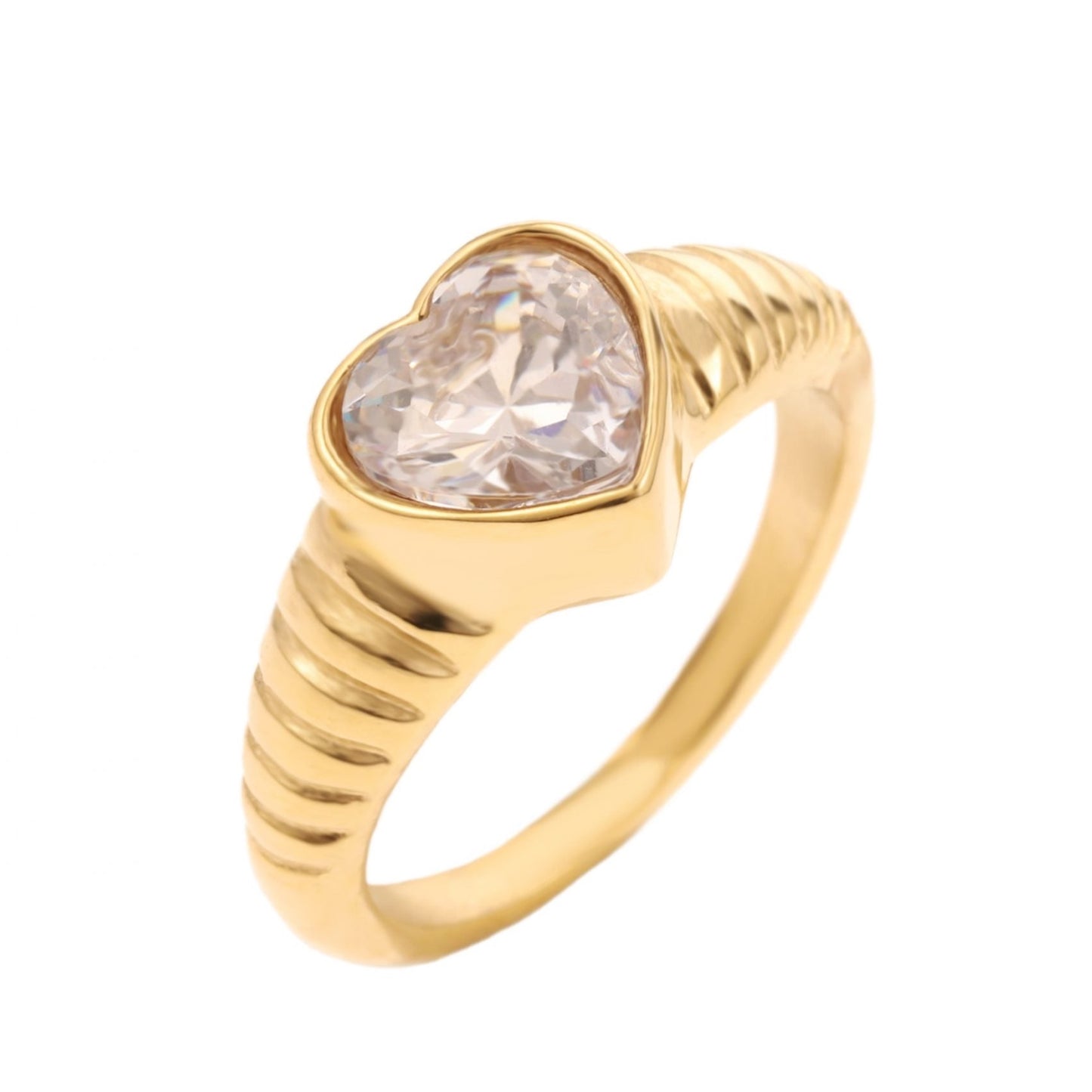 Ring - Natural stone heart
