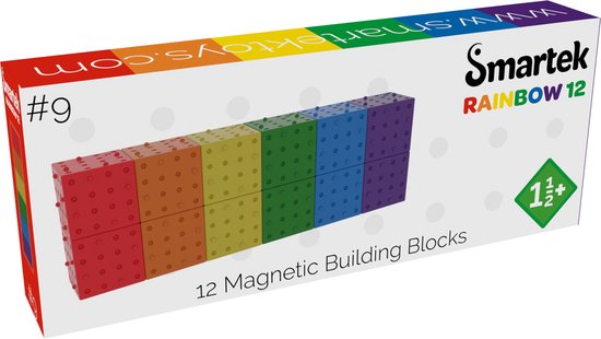 Smartek - Rainbow 12 magnetische bouwstenen