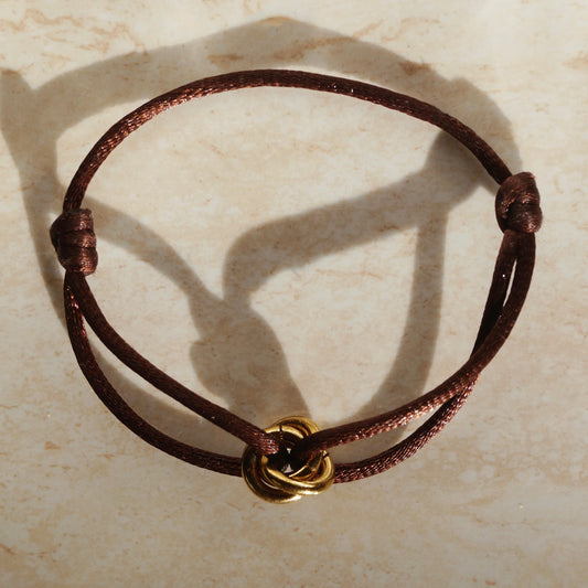 Issy Jewellery - Armband | Brown Satin