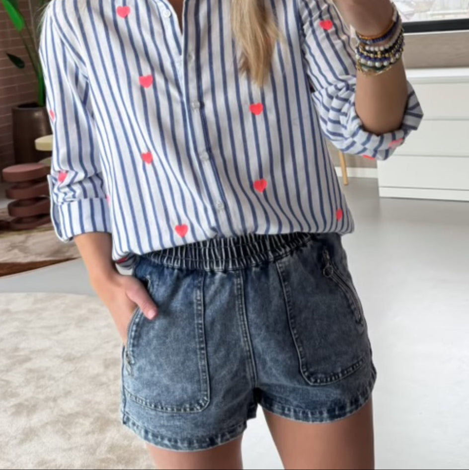 Sweet Jewellery - Shorts Jacey | Denim look