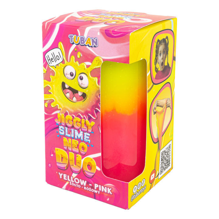Jiggly Slijm Neo Duo - Geel/roze