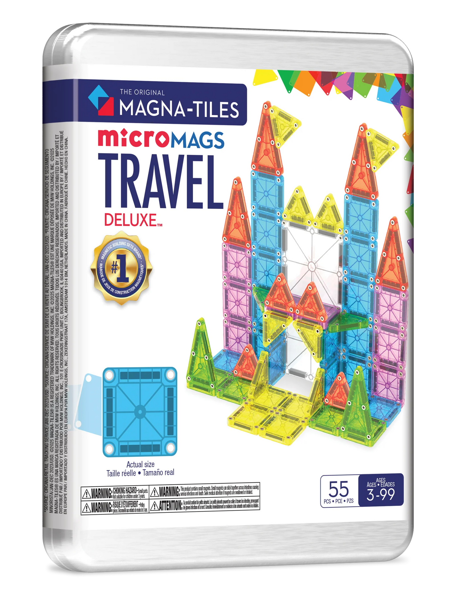MAGNA-TILES® Micro Mags Travel Deluxe - Set van 55 stuks