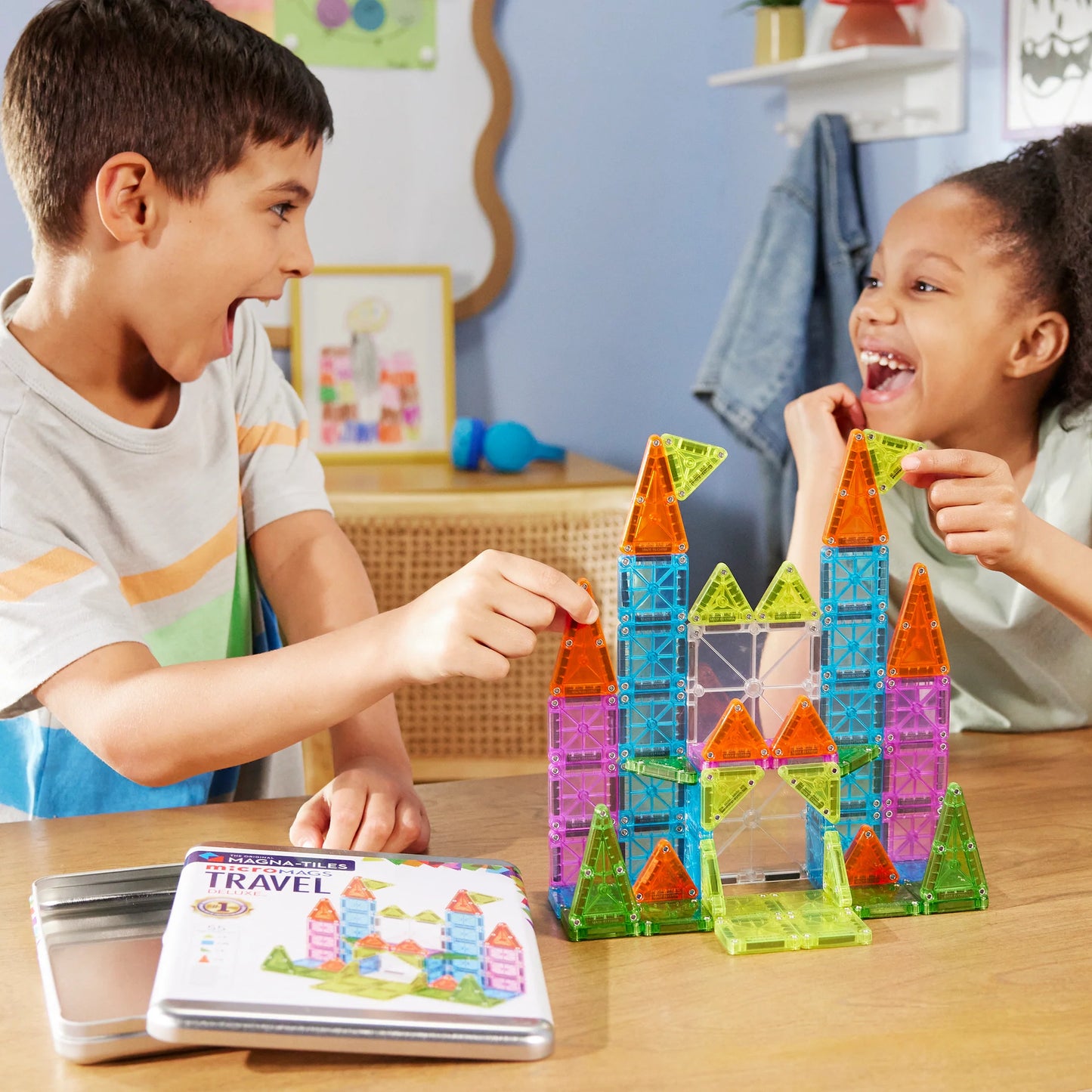 MAGNA-TILES® Micro Mags Travel Deluxe - Set van 55 stuks