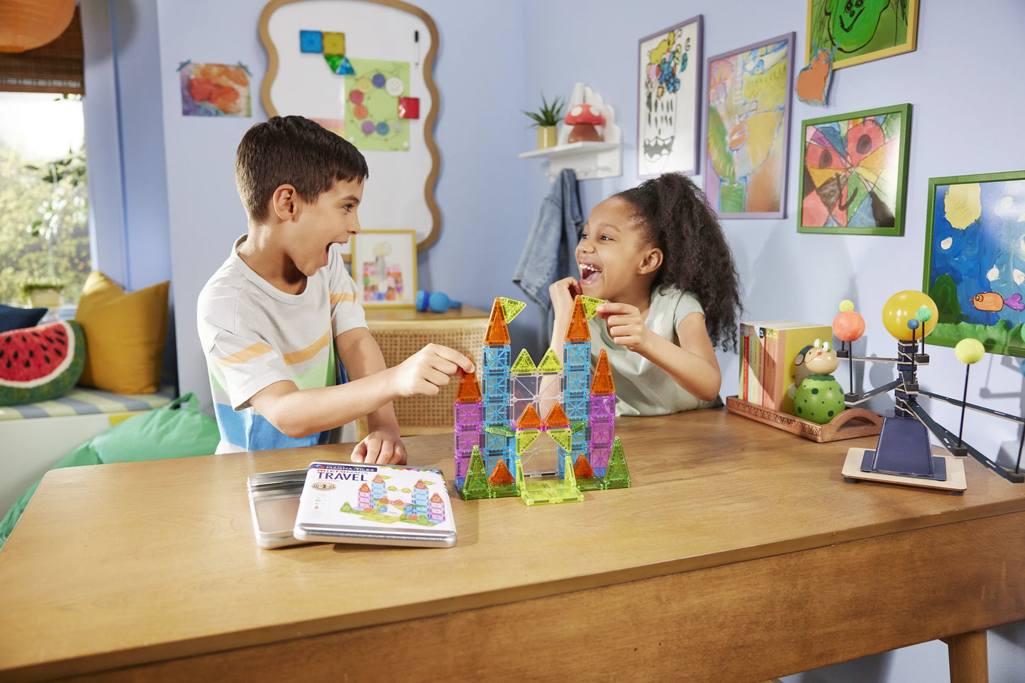 MAGNA-TILES® Micro Mags Travel Deluxe - Set van 55 stuks