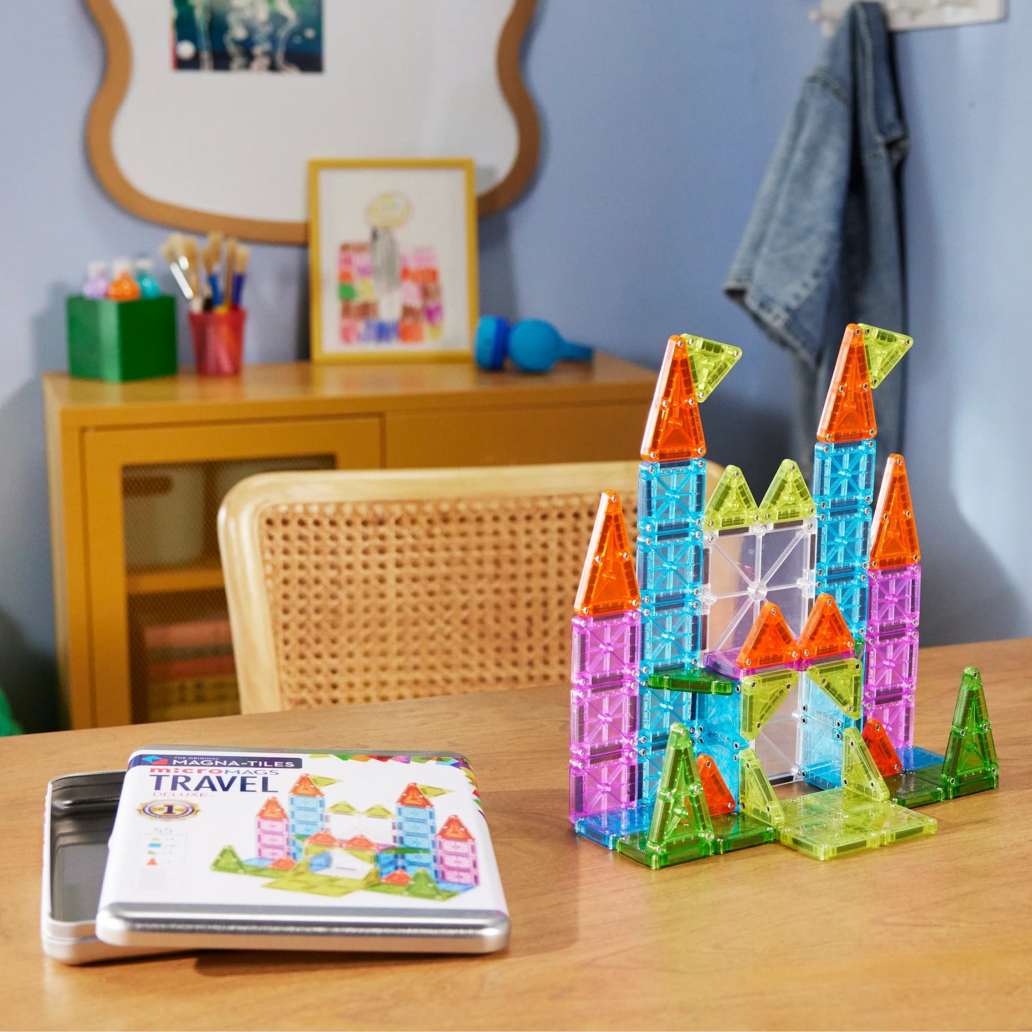 MAGNA-TILES® Micro Mags Travel Deluxe - Set van 55 stuks