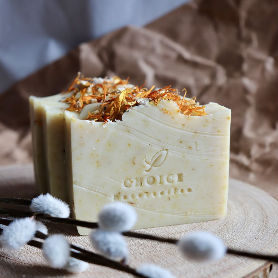 Natuurlijk zeep - Calendula (met kokosmelk, vegan en palmolievrij)