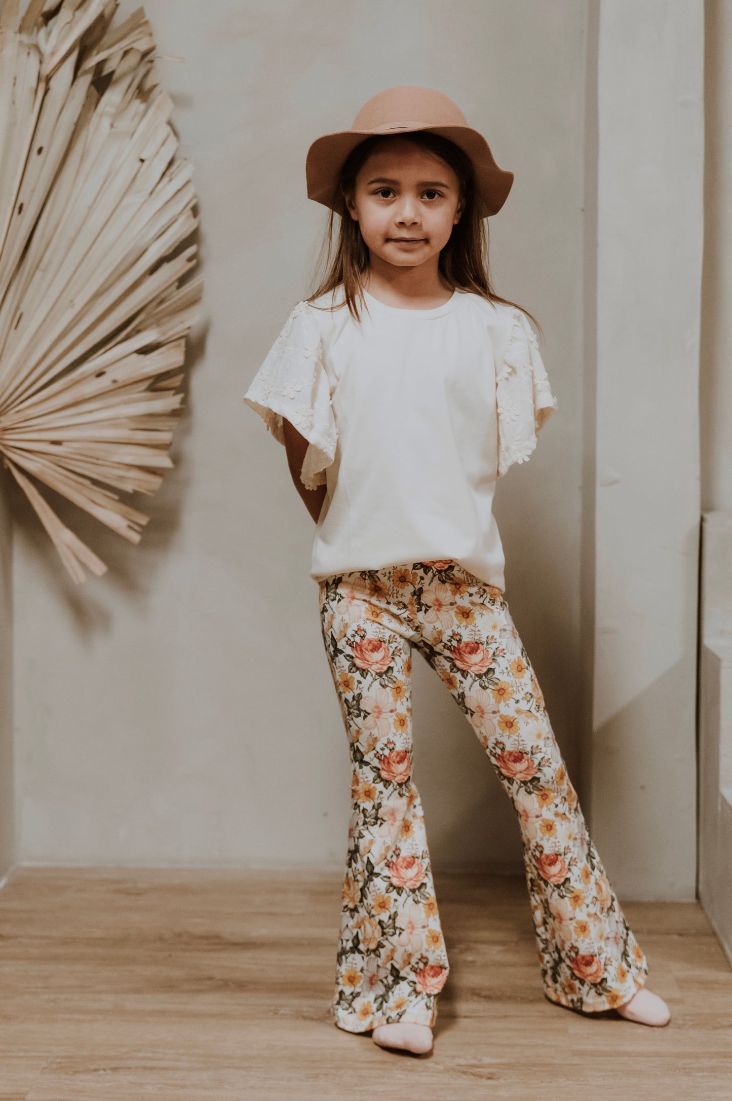Klein Vriendje - Top Flower beige
