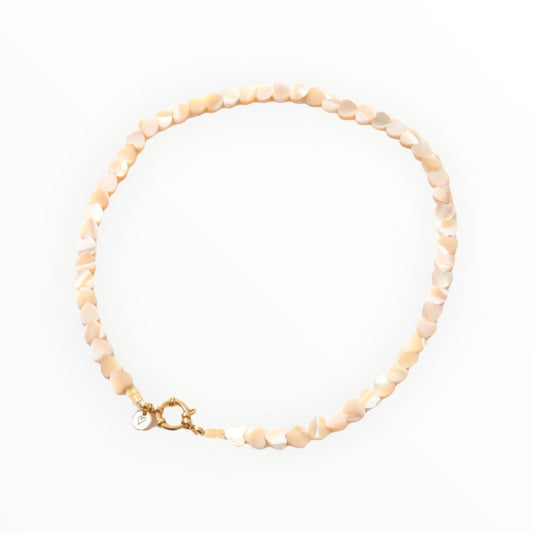 Shelly - Hartjes schelpenketting | Beige