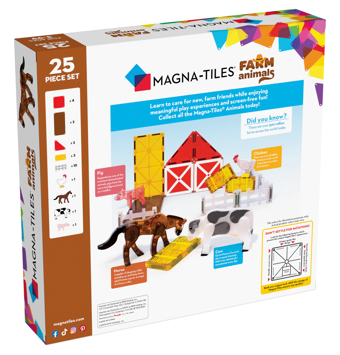 MAGNA-TILES® - Farm Animals (25 stuks)