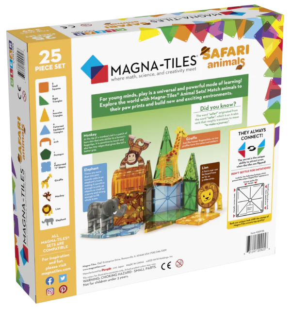 MAGNA-TILES® - Safari Animals (25 stuks)