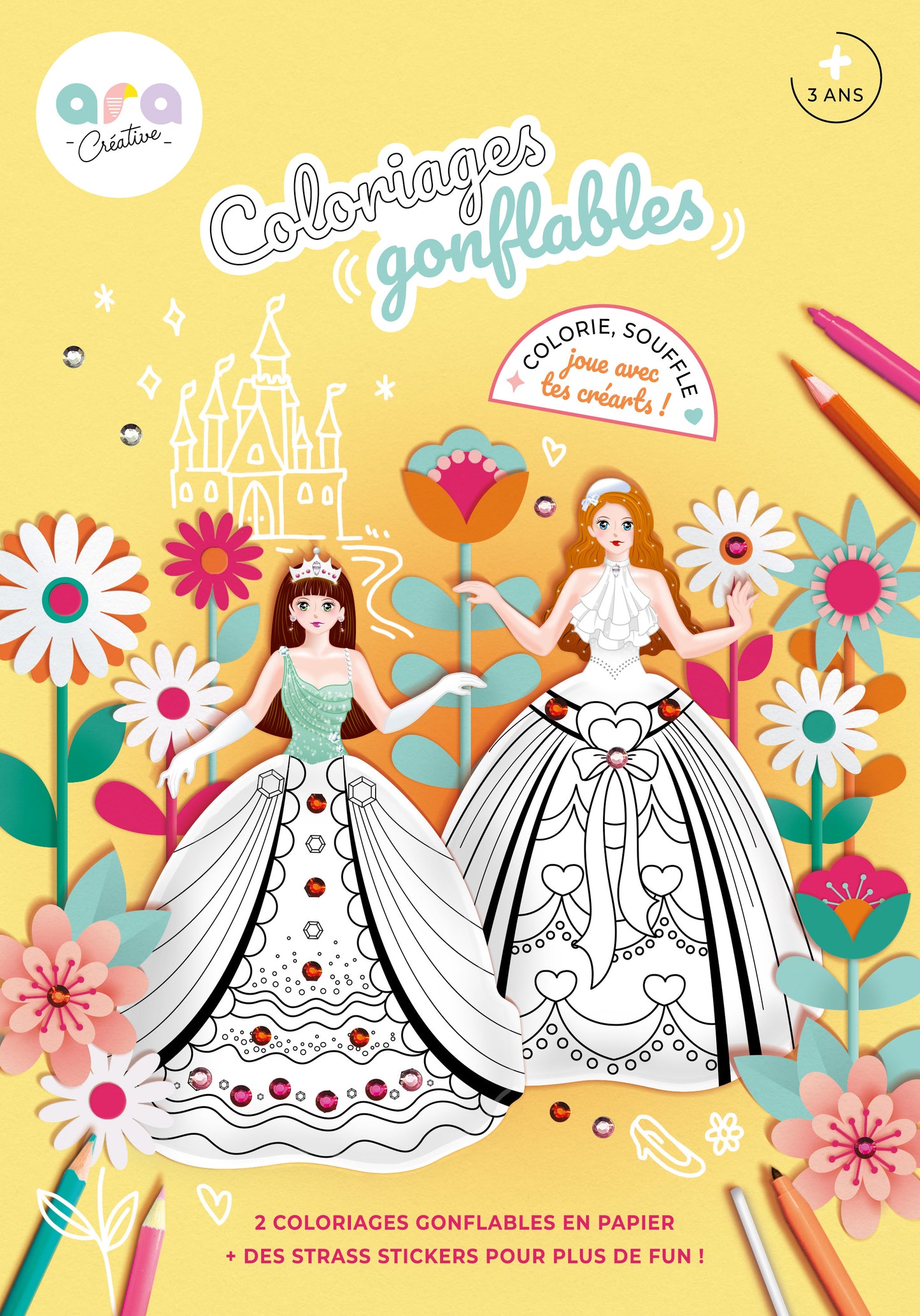 ARA Creative - Opblaasbare kleurplaat | Prinsessen