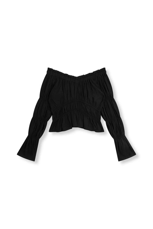 Refined Department - Zwarte Off-Shoulder Top | LAANA TOP