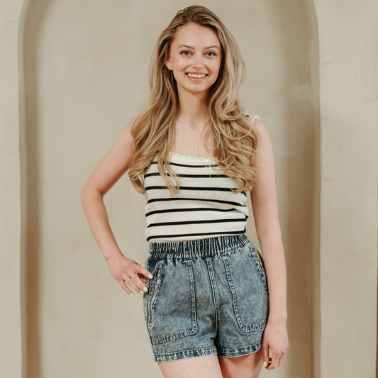 Sweet Jewellery - Shorts Jacey | Denim look