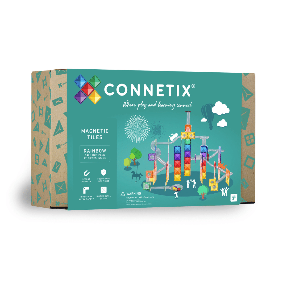 Connetix - Rainbow Ball Run Pack (92 stuks)