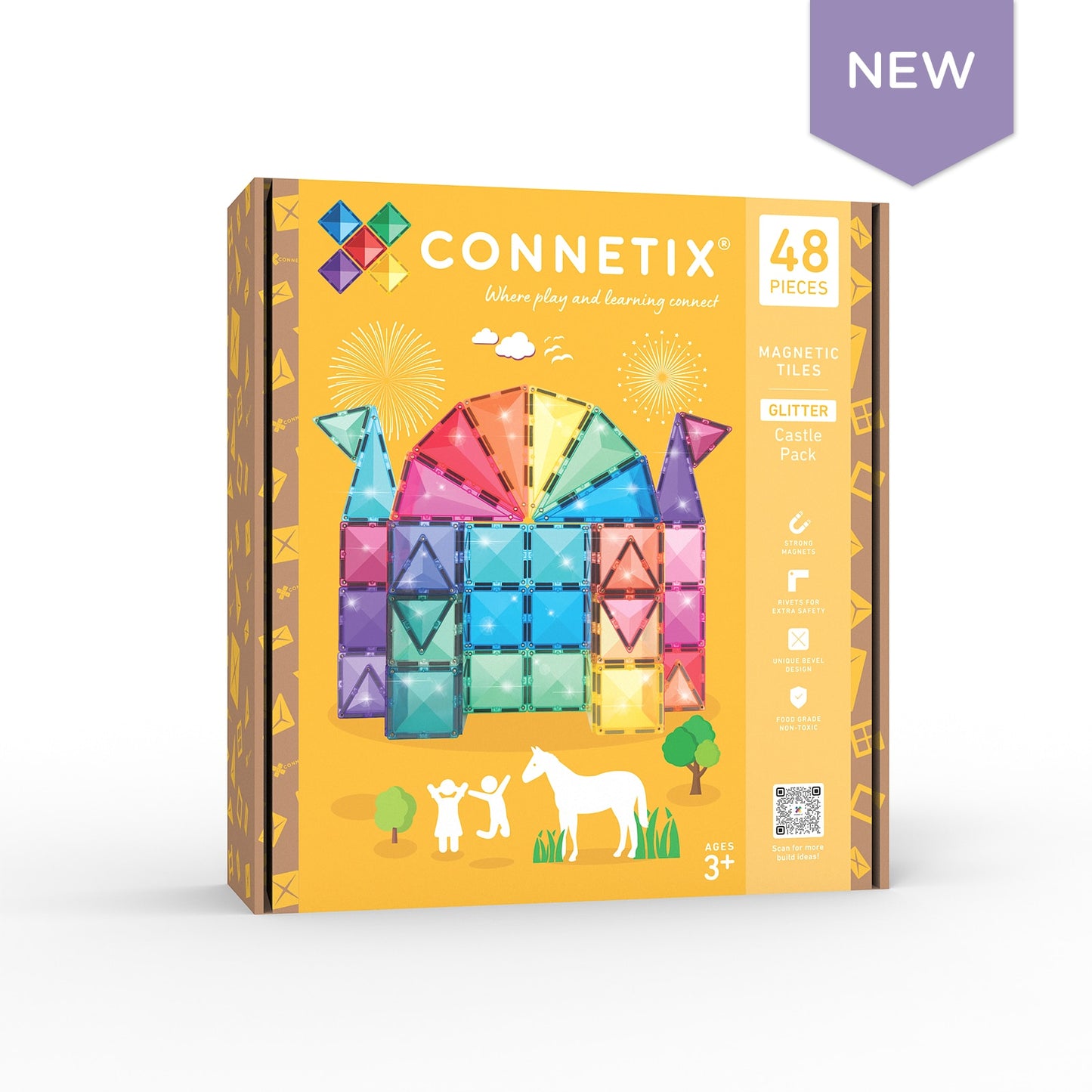 Connetix - Glitter Castle Pack (48 stuks)