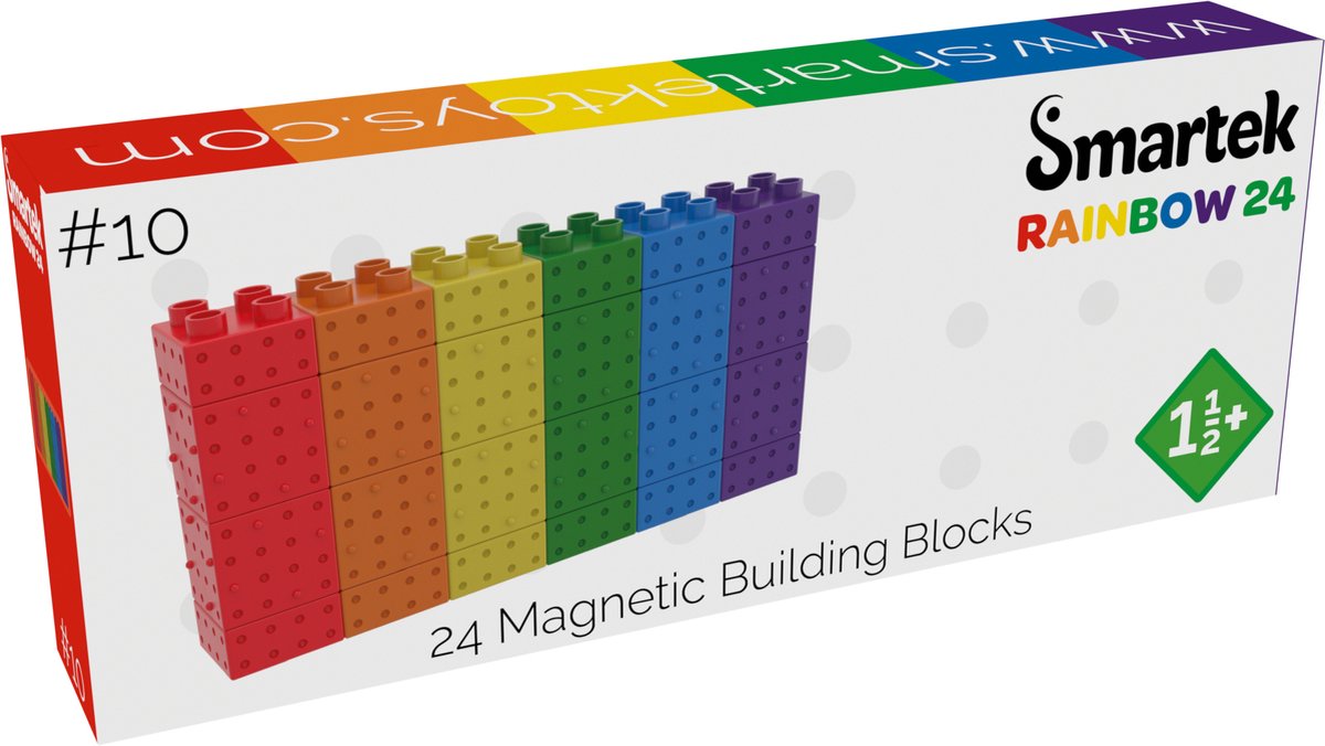 Smartek - Rainbow 24 magnetische bouwstenen