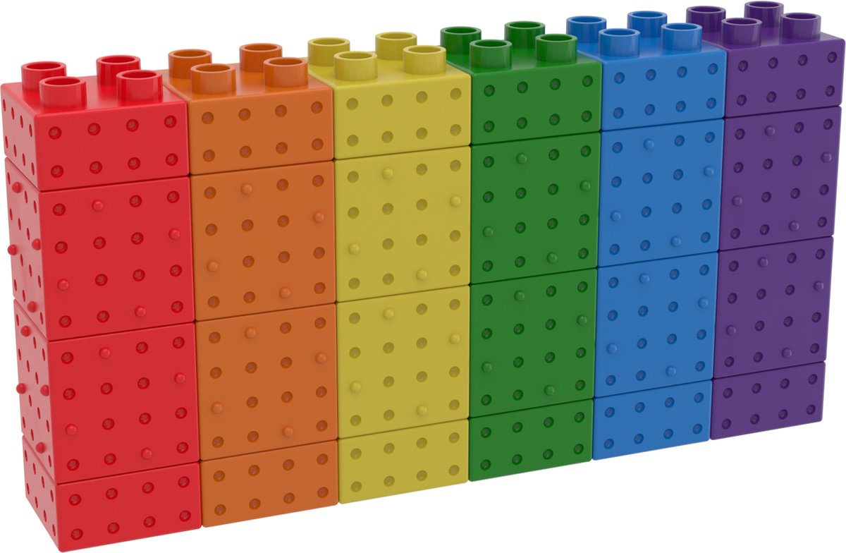 Smartek - Rainbow 24 magnetische bouwstenen