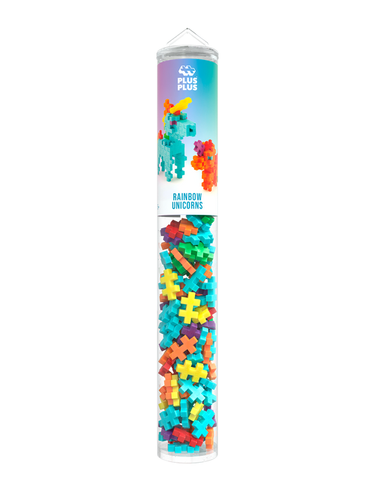 Plus Plus - Tube 100 stuks | Regenboog Eenhoorn (4372)