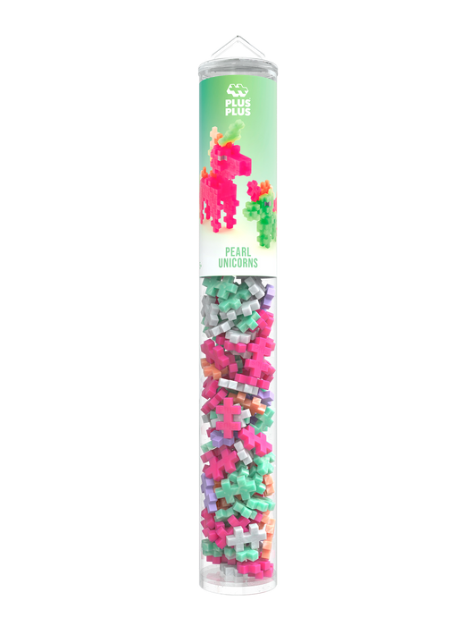 Plus Plus - Tube 100 stuks | Parel Eenhoorn (4374)