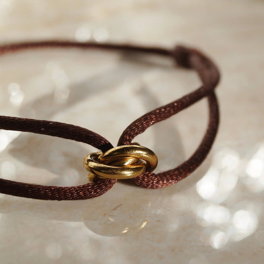 Issy Jewellery - Armband | Brown Satin