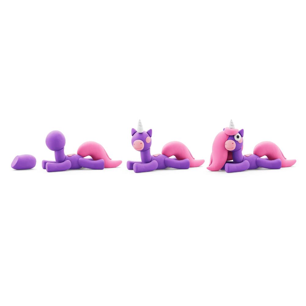 Hey Clay - Rainbow Unicorns Brighty (3 potjes)