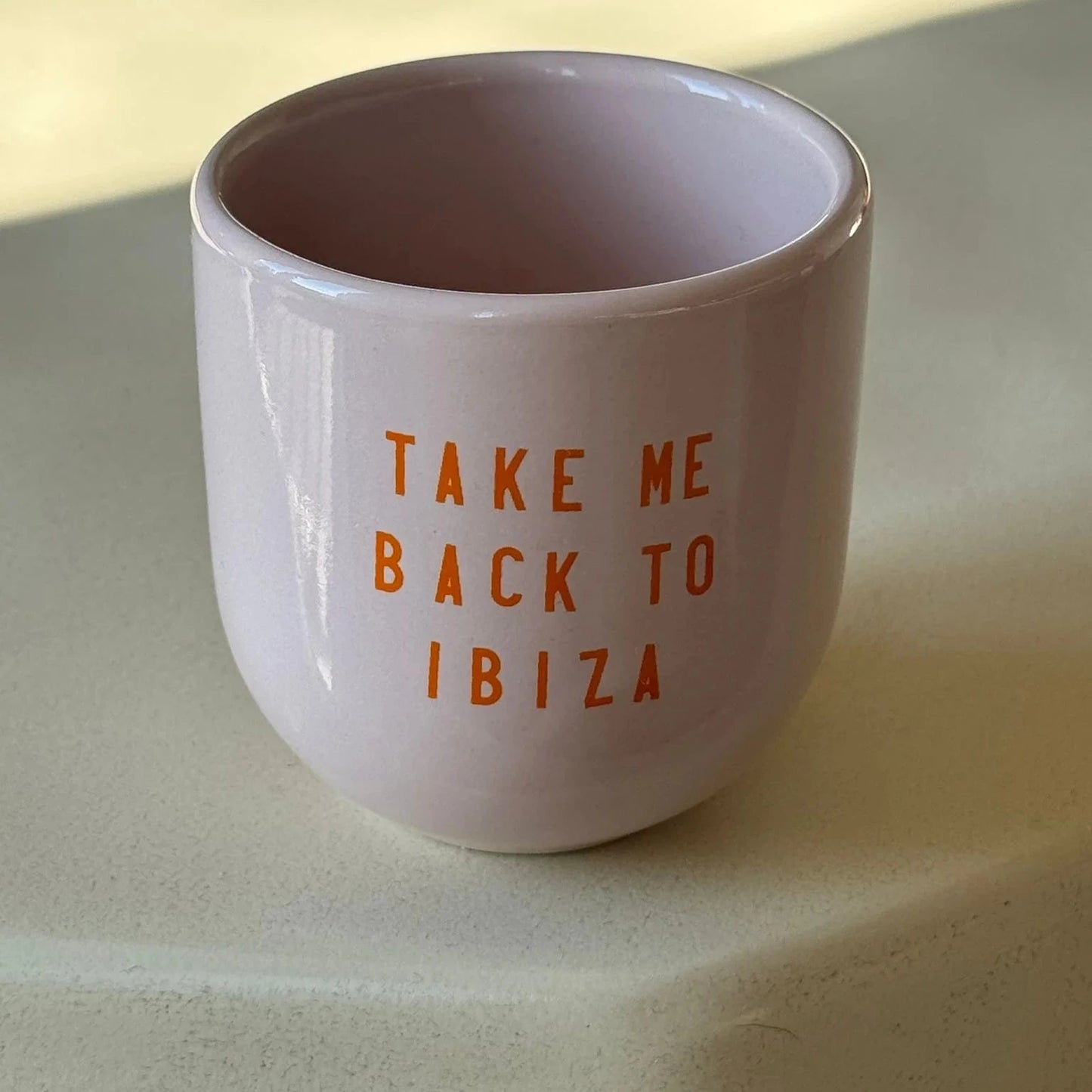 Keramieken beker - Take me back to Ibiza