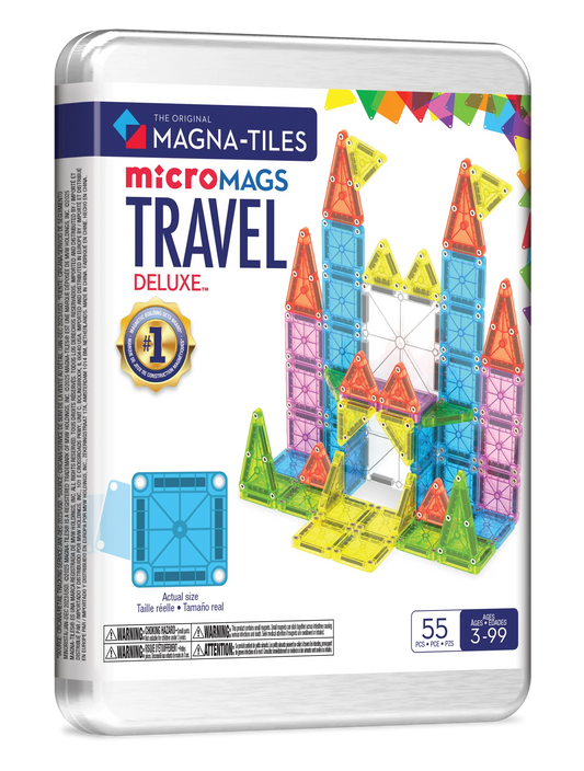 MAGNA-TILES® Micro Mags Travel Deluxe - Set van 55 stuks