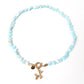 Shelly - Hartjes schelpenketting | Blauw
