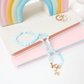 Shelly - Hartjes schelpenketting | Blauw