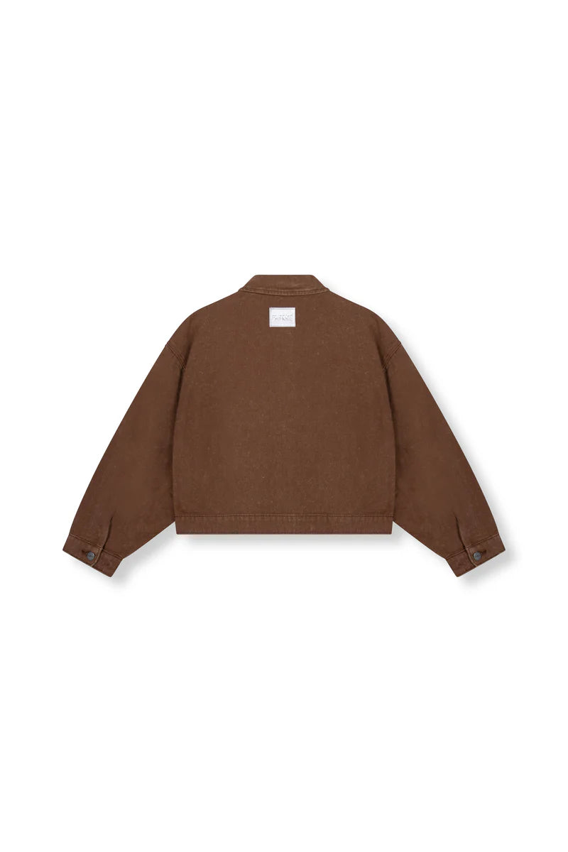 Refined Department - Oversized Brown Denim Jacket | HONNI JACKET