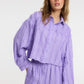 Refined Department - Lilac Oversized Cropped Blouse | SADEN BLOUSE