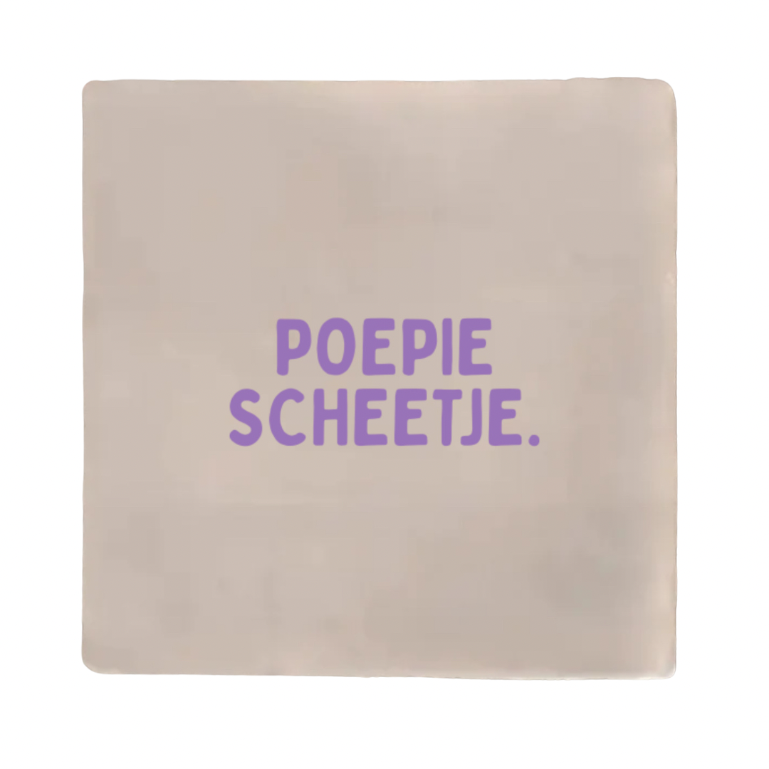 Tegeltje - Poepie Scheetje