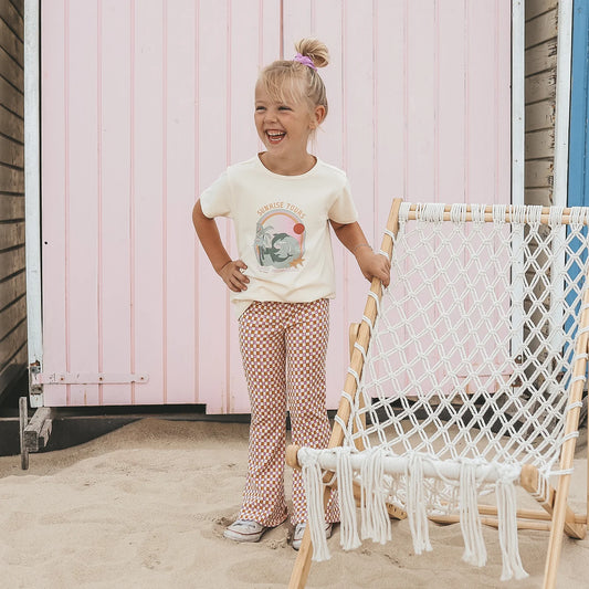 Your Wishes - Flared Legging | Multicolor Mini Check