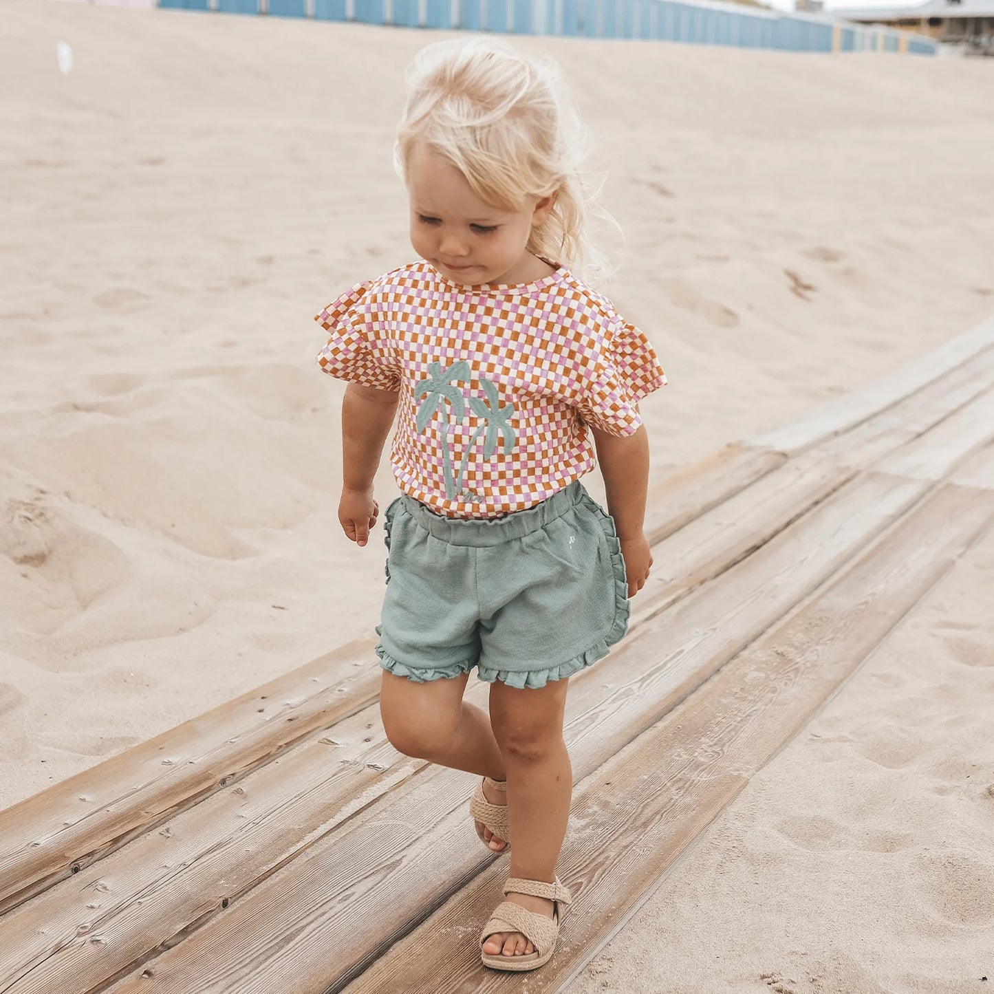 Your Wishes - Ruffle Shirt | Multicolor Mini Check