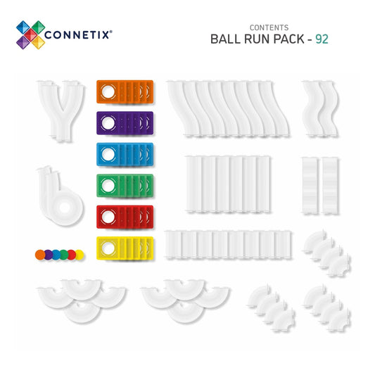 Connetix - Rainbow Ball Run Pack (92 stuks)